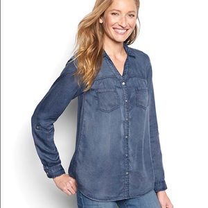 ORVIS TENCEL DENIM SHIRT XL